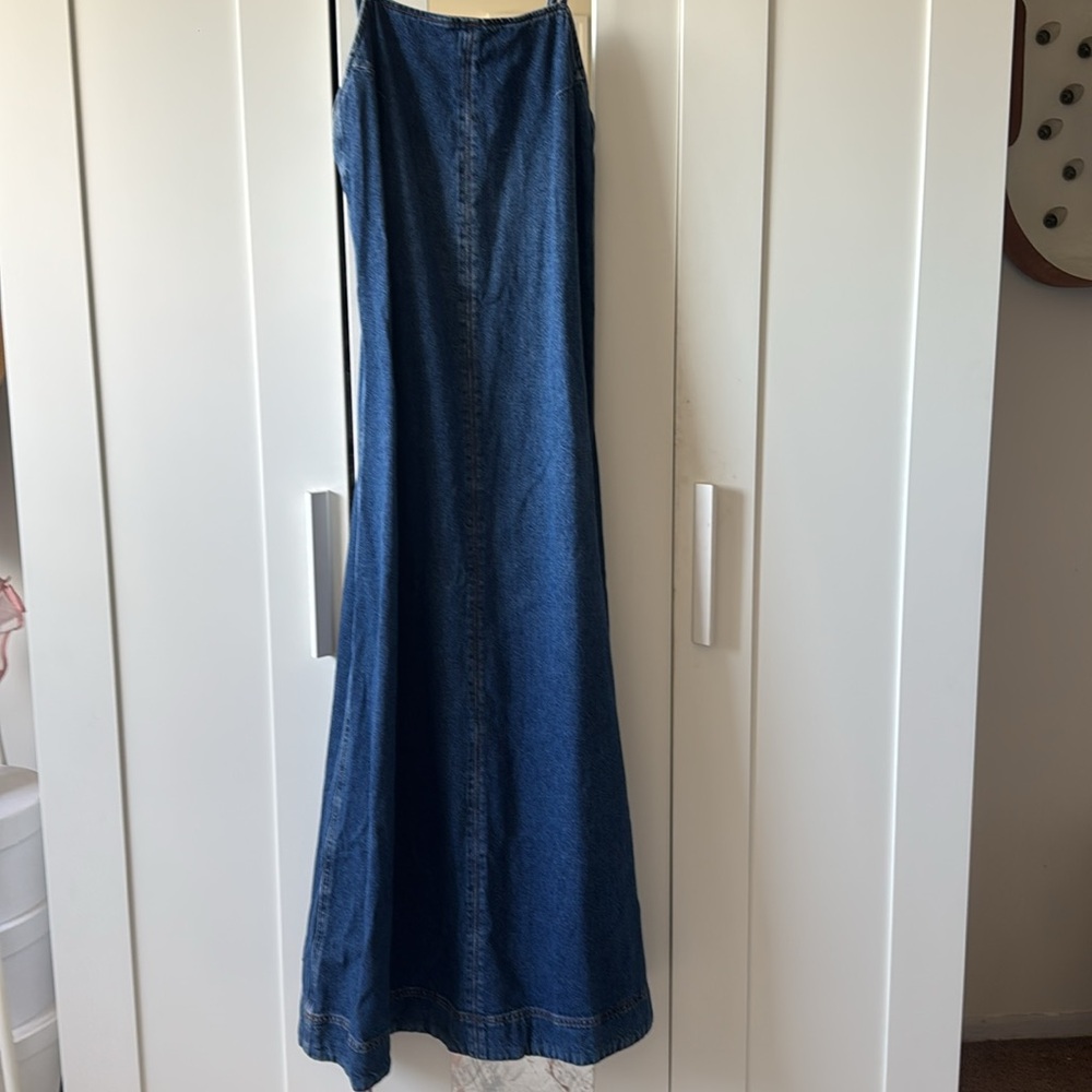 Reformation Sofi Denim Maxi Dress Black - Size XS - Picture 4 of 6